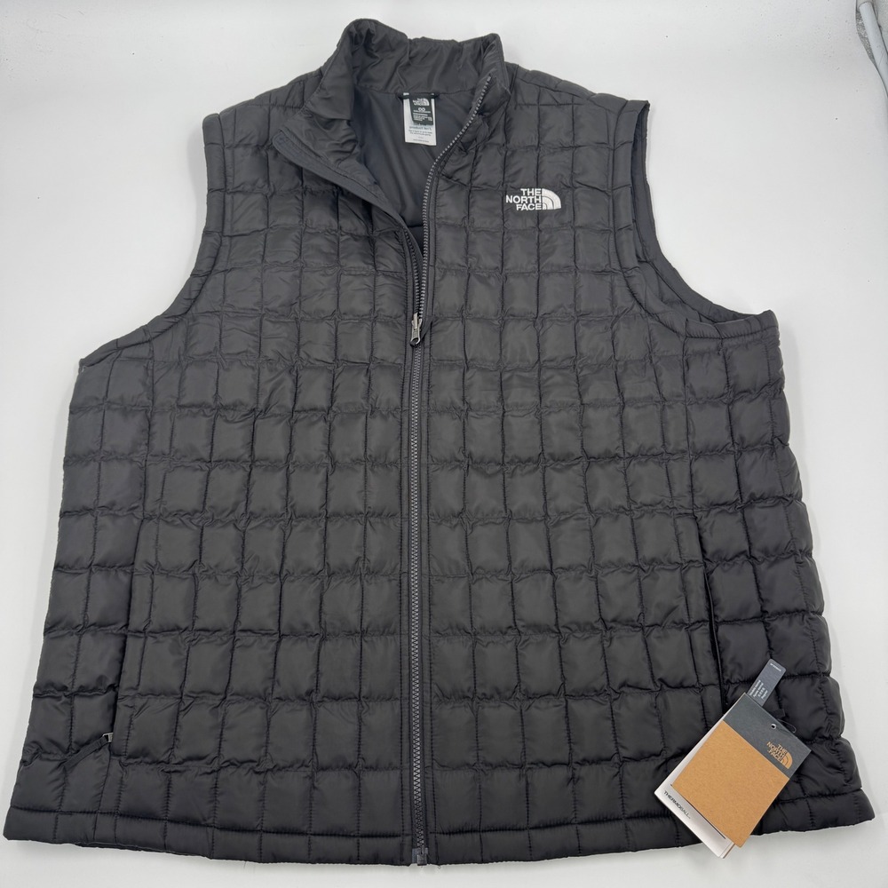 The North Face ThermoBall Insulated Vest Mens XXL Black Quilted NF0A8A51JK3 NWT